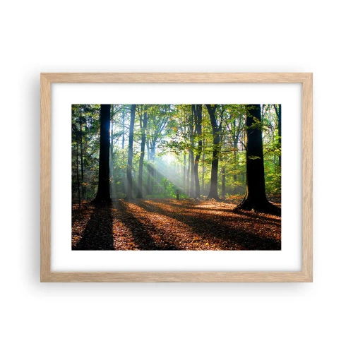 Een poster in een licht eiken lijst - Lichten en schaduwen - 40x30 cm