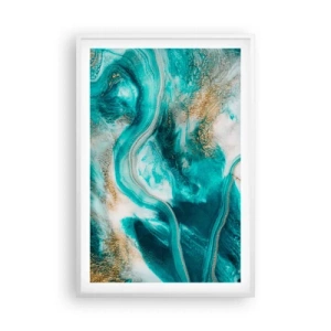 Poster in een witte lijst - De rivier van goud - 61x91 cm