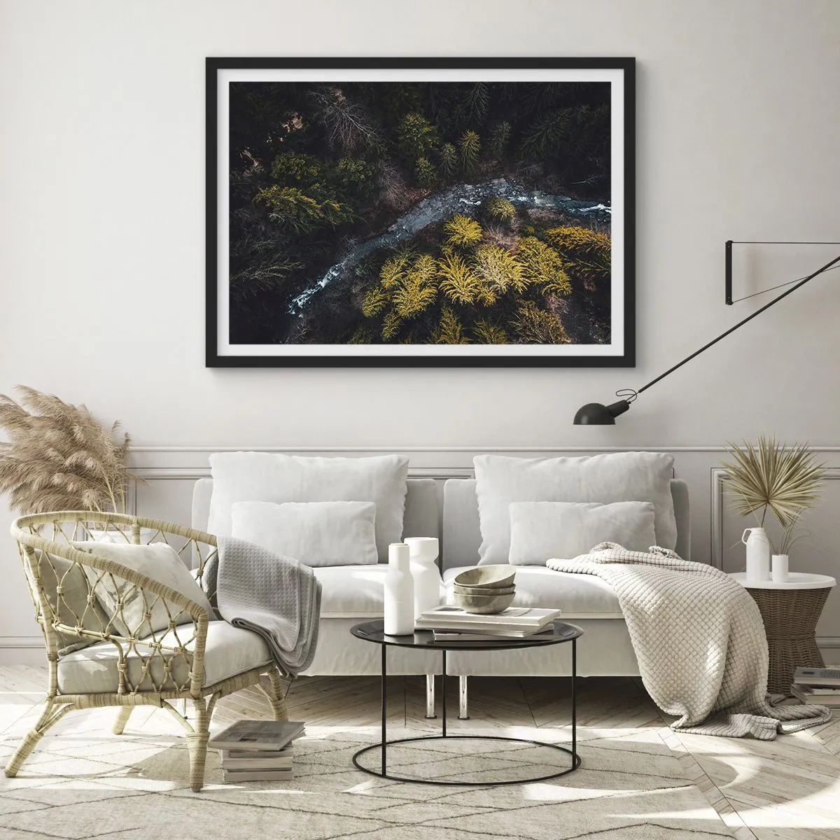 Poster in een zwarte lijst - Snel, sneller en sneller - 70x50 cm