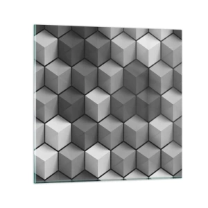 Schilderen op glas - Kubistische puzzel - 30x30 cm