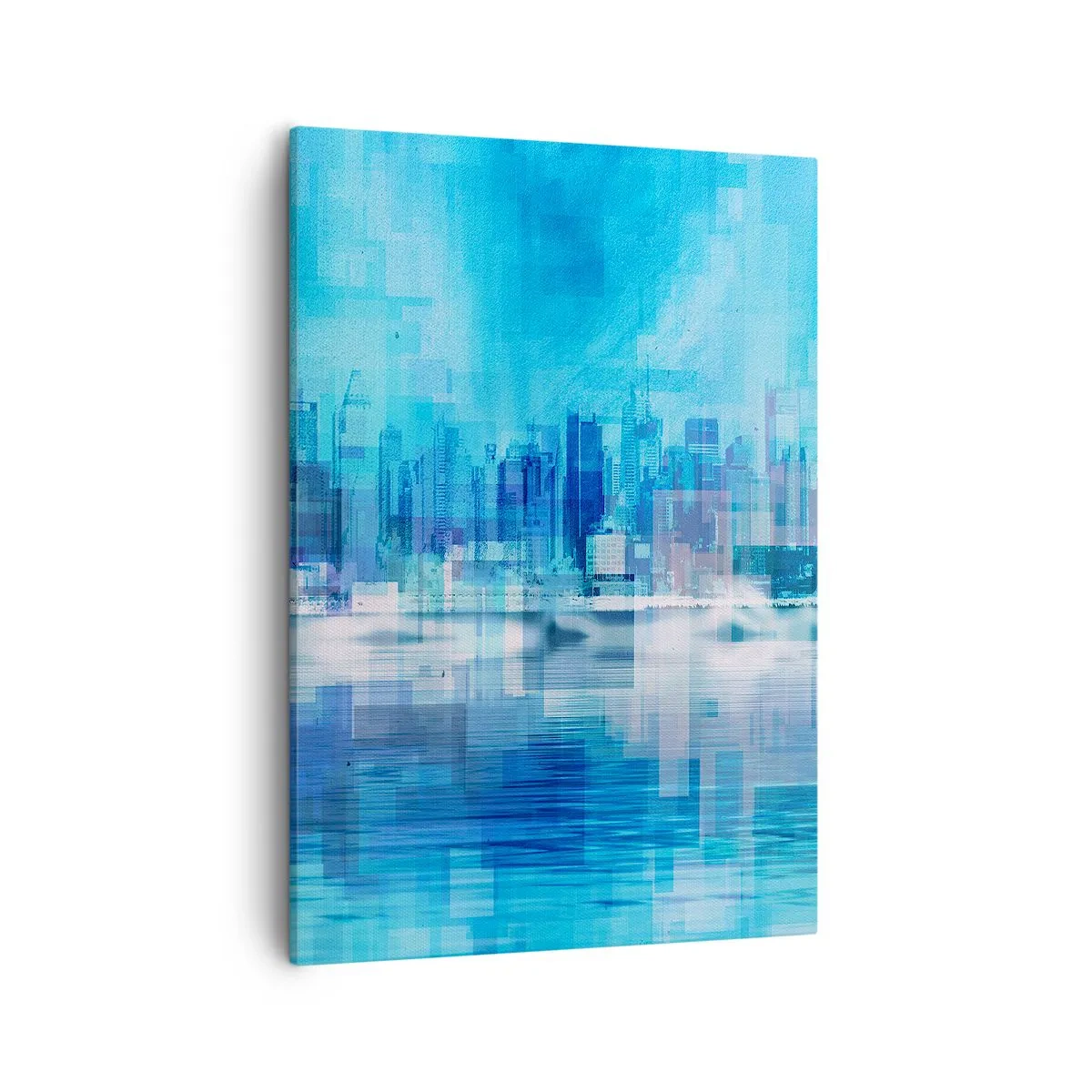 Schilderen op canvas - Verdronken in het blauw - 50x70 cm