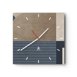 Wandklok - Klok - Een compositie van eenvoud en rondheid - 30x30 cm