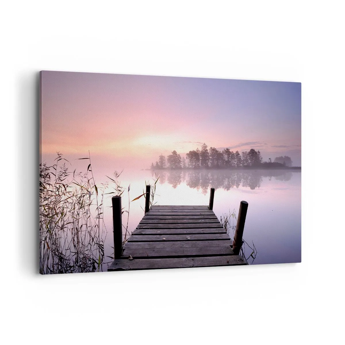 Schilderen op canvas - Van de lila mist... - 120x80 cm