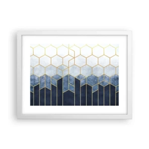 Poster in een witte lijst - Compositie in een gesyncopeerd ritme - 40x30 cm