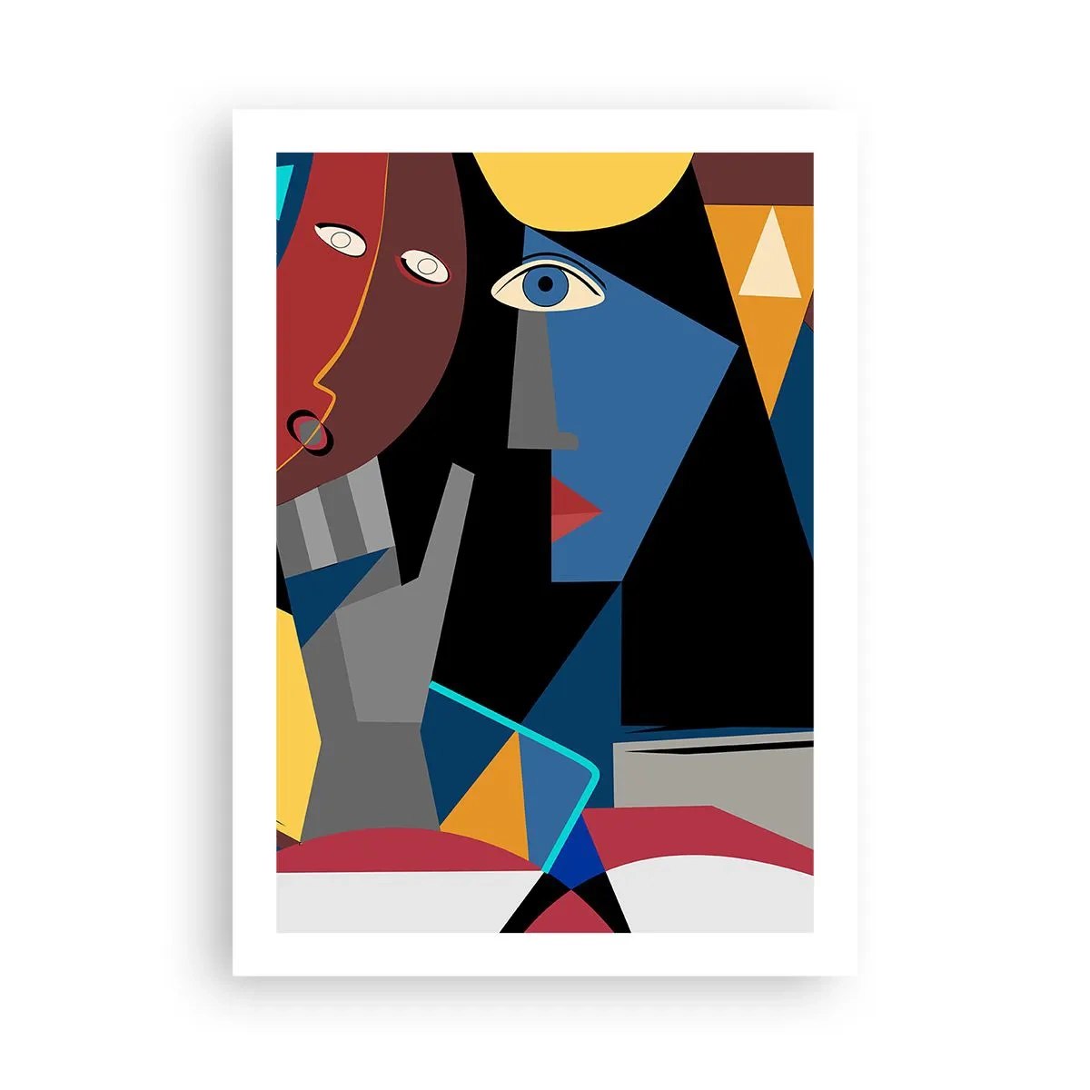 Poster - Een gesprek tussen kubisten - 50x70 cm