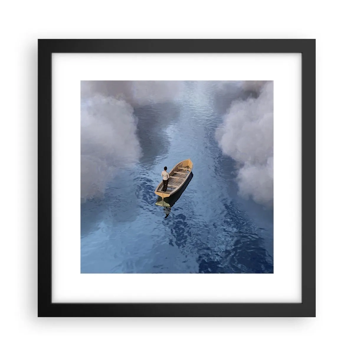 Poster in een zwarte lijst - Leven – reis – onbekend - 30x30 cm