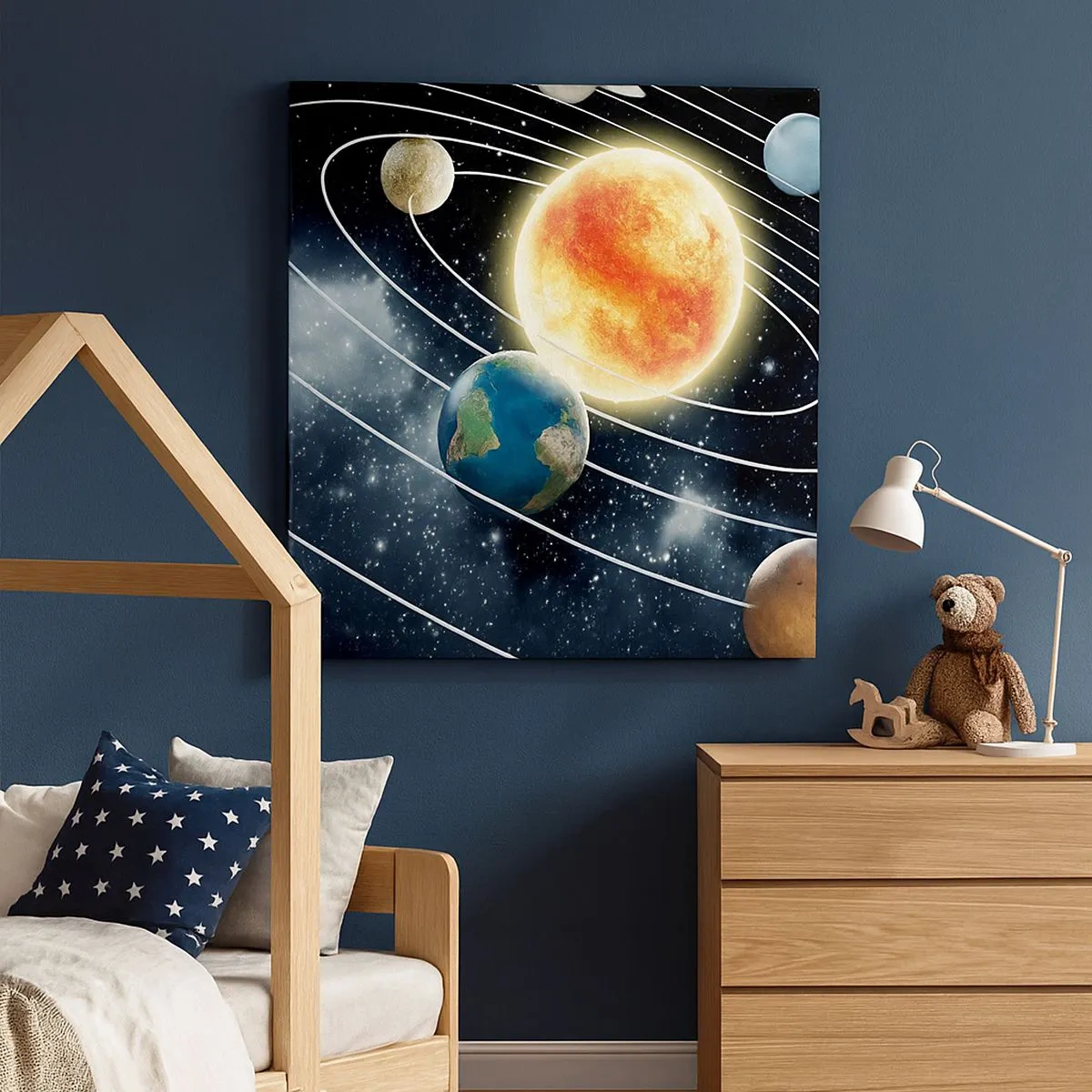 Schilderen op canvas - Kosmische dans - 30x30 cm