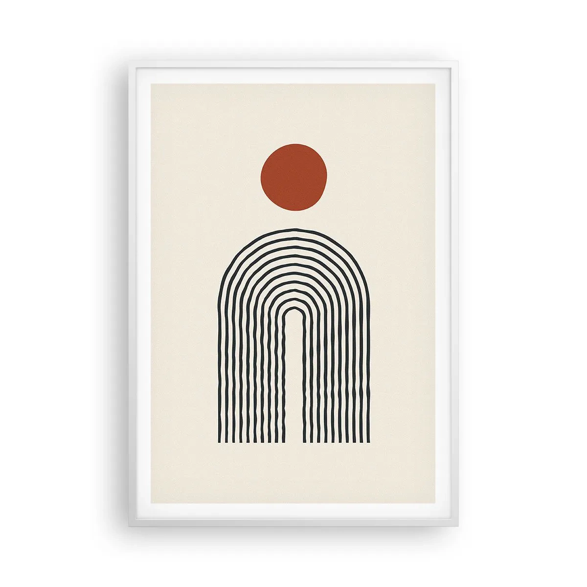 Poster in een witte lijst - Magnetisme van vormen en kleuren - 70x100 cm