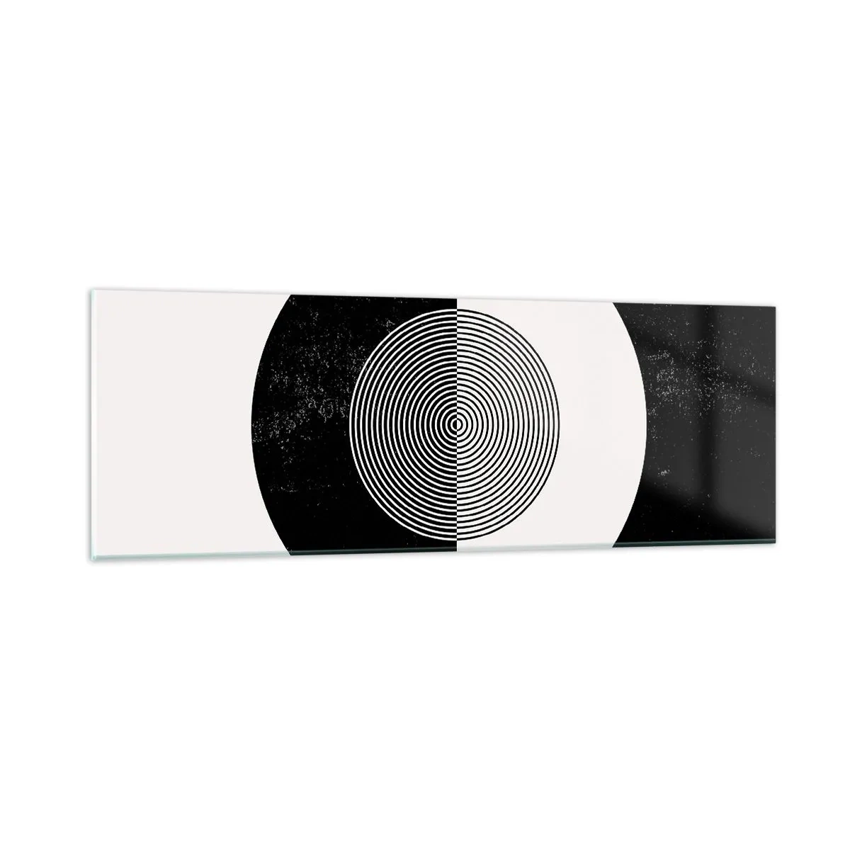 Schilderen op glas - Harmonie in zwart-wit - 90x30 cm