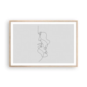 Een poster in een licht eiken lijst - De hitte van bittere verlangens - 91x61 cm