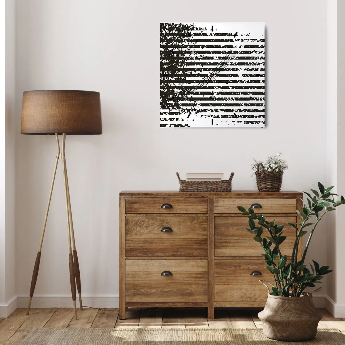 Wandklok - Klok - Ritme en ruis - 30x30 cm