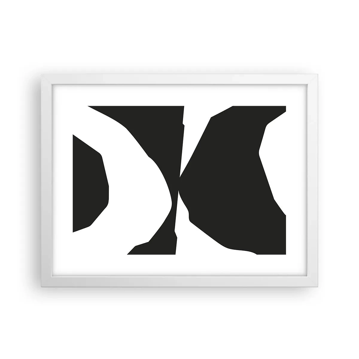 Poster in een witte lijst - Positief – negatief - 40x30 cm
