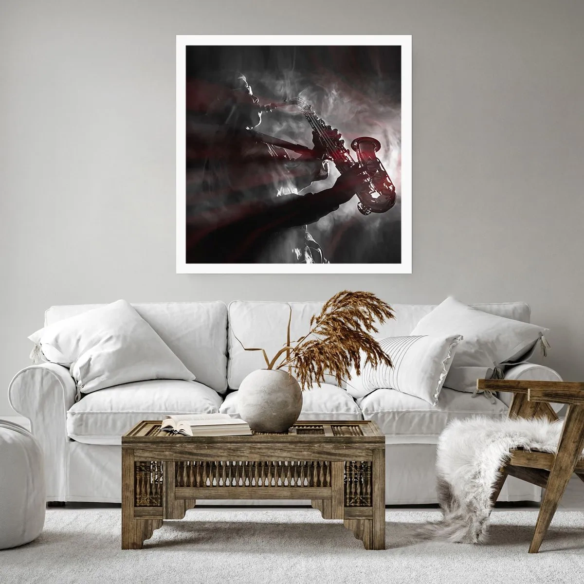 Poster - In de dampen van jazz - 50x50 cm