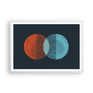 Poster in een witte lijst - Astronomische fantasie - 100x70 cm