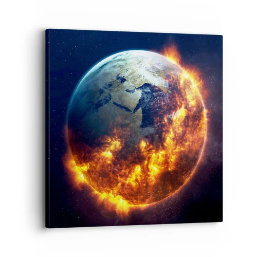 Schilderen op canvas - De vlam van de Apocalypse - 30x30 cm