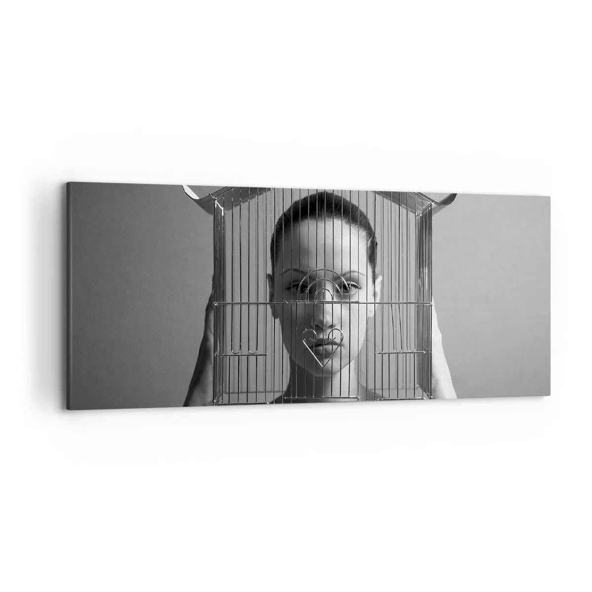 Schilderen op canvas - Een ietwat surrealistisch portret - 120x50 cm