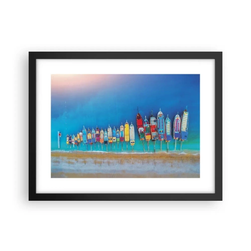 Poster in een zwarte lijst - Vanuit vogelperspectief - 40x30 cm