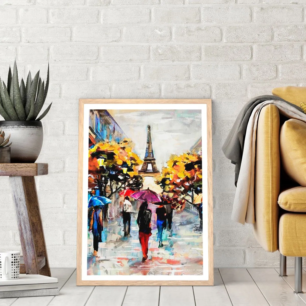 Een poster in een licht eiken lijst - Vooral mooi in de herfst - 61x91 cm