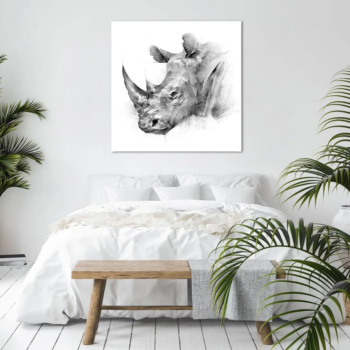 Schilderen op canvas - Afrikaans portret - 70x70 cm