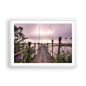 Poster in een witte lijst - Rust en stilte van Azië - 70x50 cm