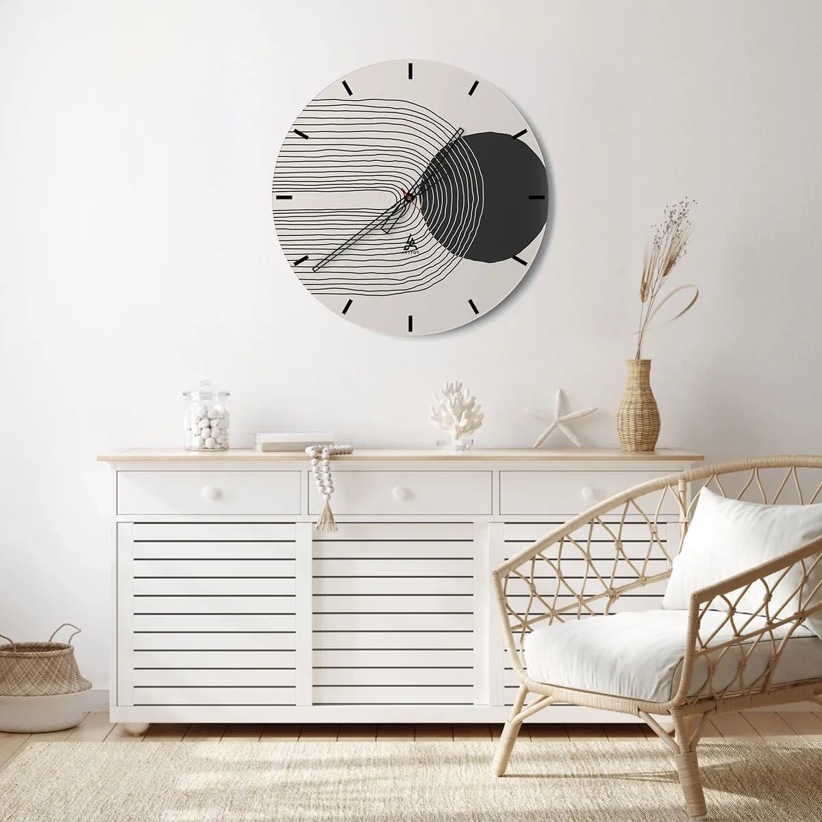 Wandklok - Klok - Bibberen en vertrouwen - 40x40 cm