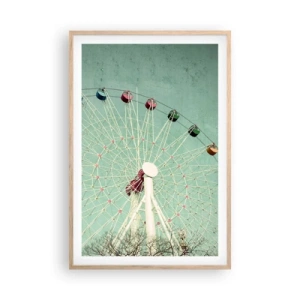 Een poster in een licht eiken lijst - Wij nodigen u uit om plezier te hebben - 61x91 cm