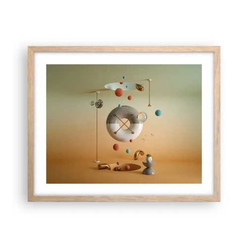 Een poster in een licht eiken lijst - Er kan van alles gebeuren - 50x40 cm