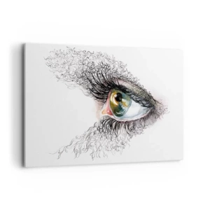 Schilderen op canvas - Kijk recht in de ziel - 120x80 cm