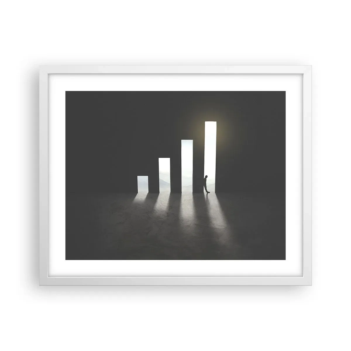 Poster in een witte lijst - Succes - impressie - 50x40 cm