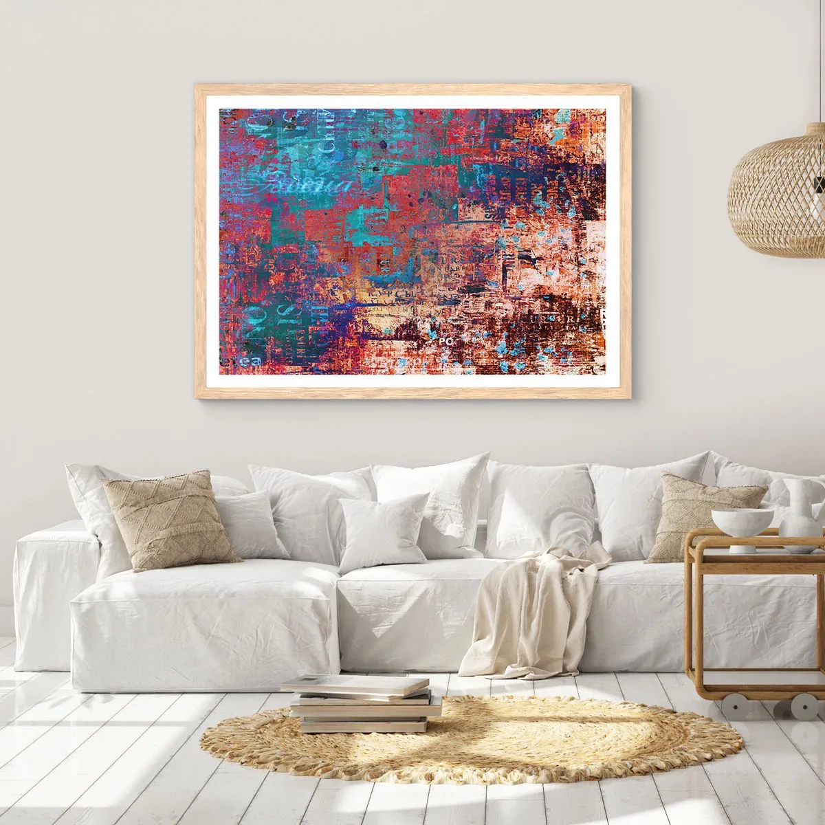 Een poster in een licht eiken lijst - Geheugen en vergetelheid - 100x70 cm