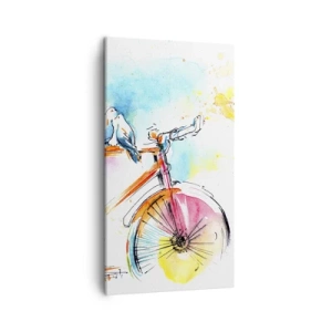 Schilderen op canvas - Fietsen voor twee - 45x80 cm