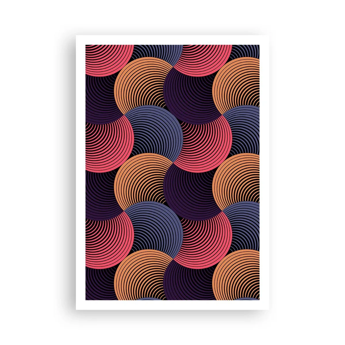 Poster - In een cirkelvormig ritme - 70x100 cm