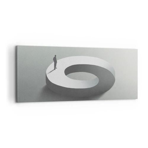 Schilderen op canvas - En wees hier slim - 100x40 cm