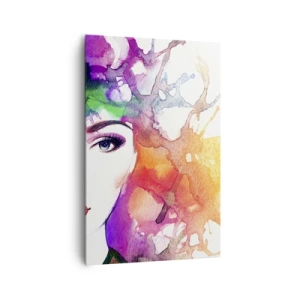 Schilderen op canvas - Met hoofd in de wolken - 80x120 cm