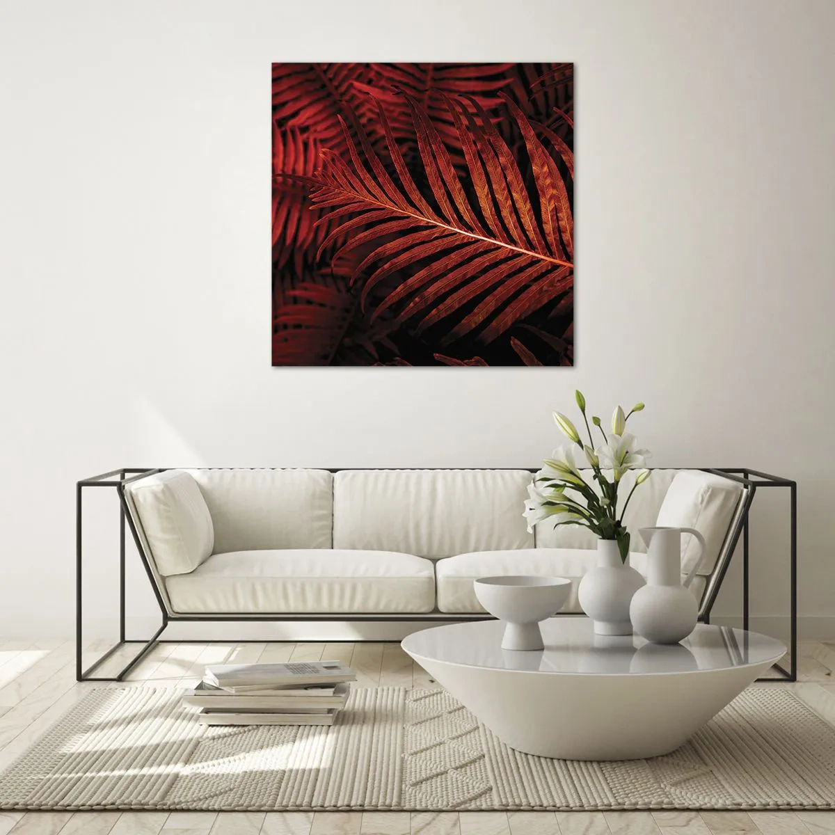 Schilderen op glas - De hitte van het leven - 70x70 cm