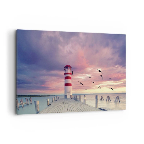 Schilderen op canvas - Het is tijd naar de haven te gaan - 100x70 cm