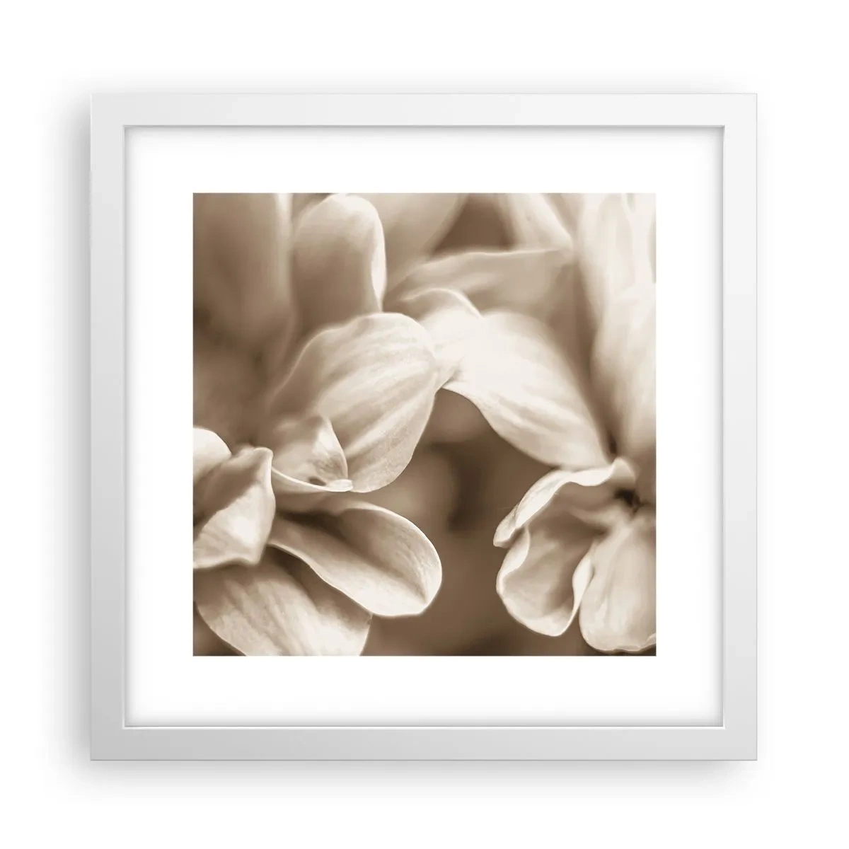 Poster in een witte lijst - Zo zacht als een glimlach - 30x30 cm