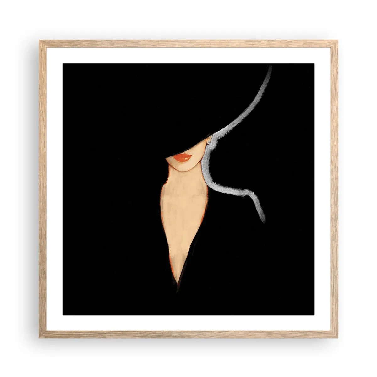 Een poster in een licht eiken lijst - Elegantie en stijl - 60x60 cm