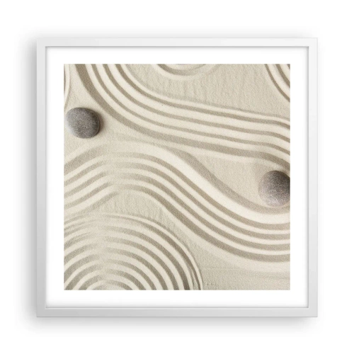 Poster in een witte lijst - Een vleugje warmte - 50x50 cm