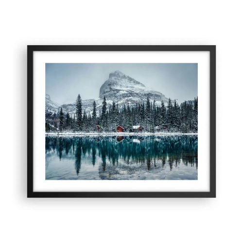 Poster in een zwarte lijst - Canadese stilte - 50x40 cm