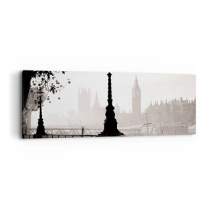 Schilderen op canvas - Ochtend in Londen - 90x30 cm