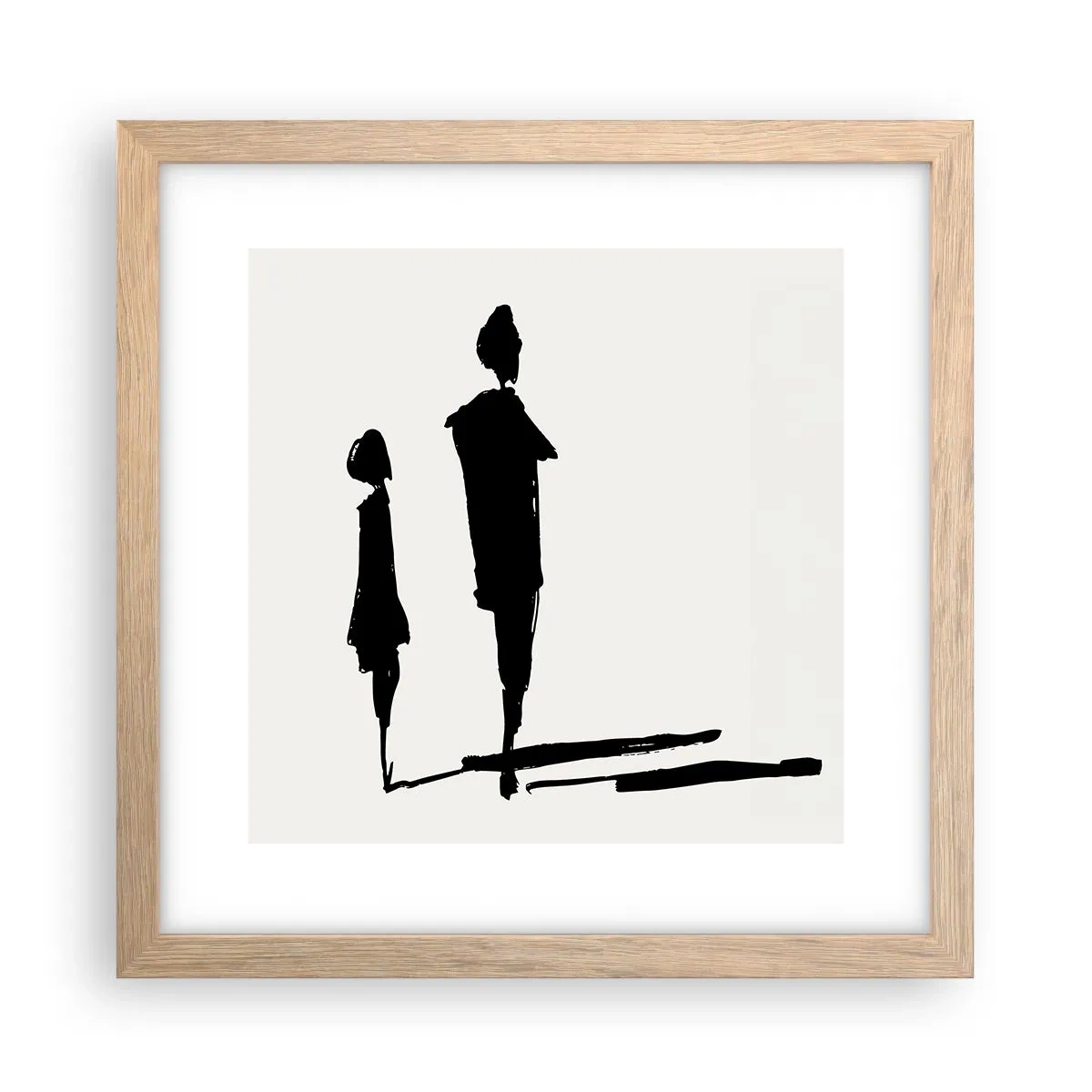 Een poster in een licht eiken lijst - Zeker samen? - 30x30 cm