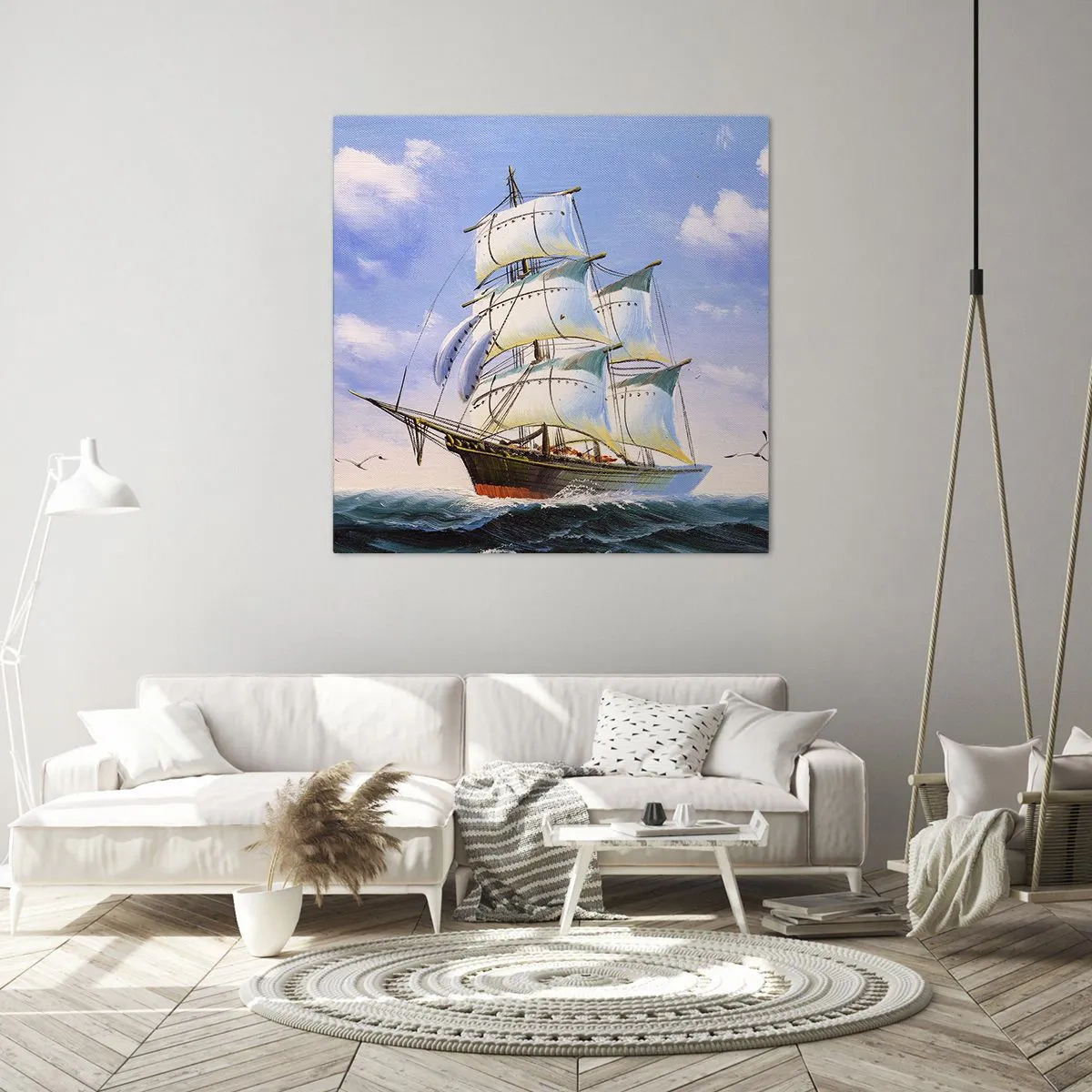 Schilderen op canvas - Trots met de wind - 60x60 cm