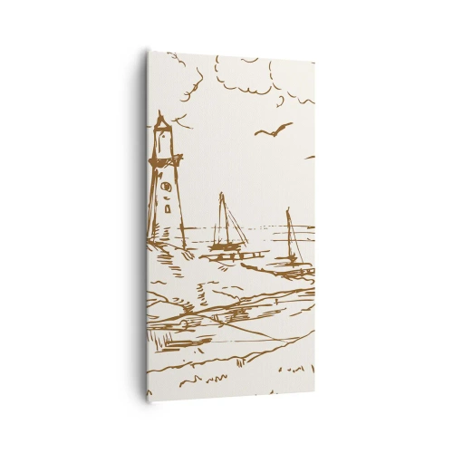 Schilderen op canvas - Een overzicht van de herinneringen aan de zomer - 65x120 cm