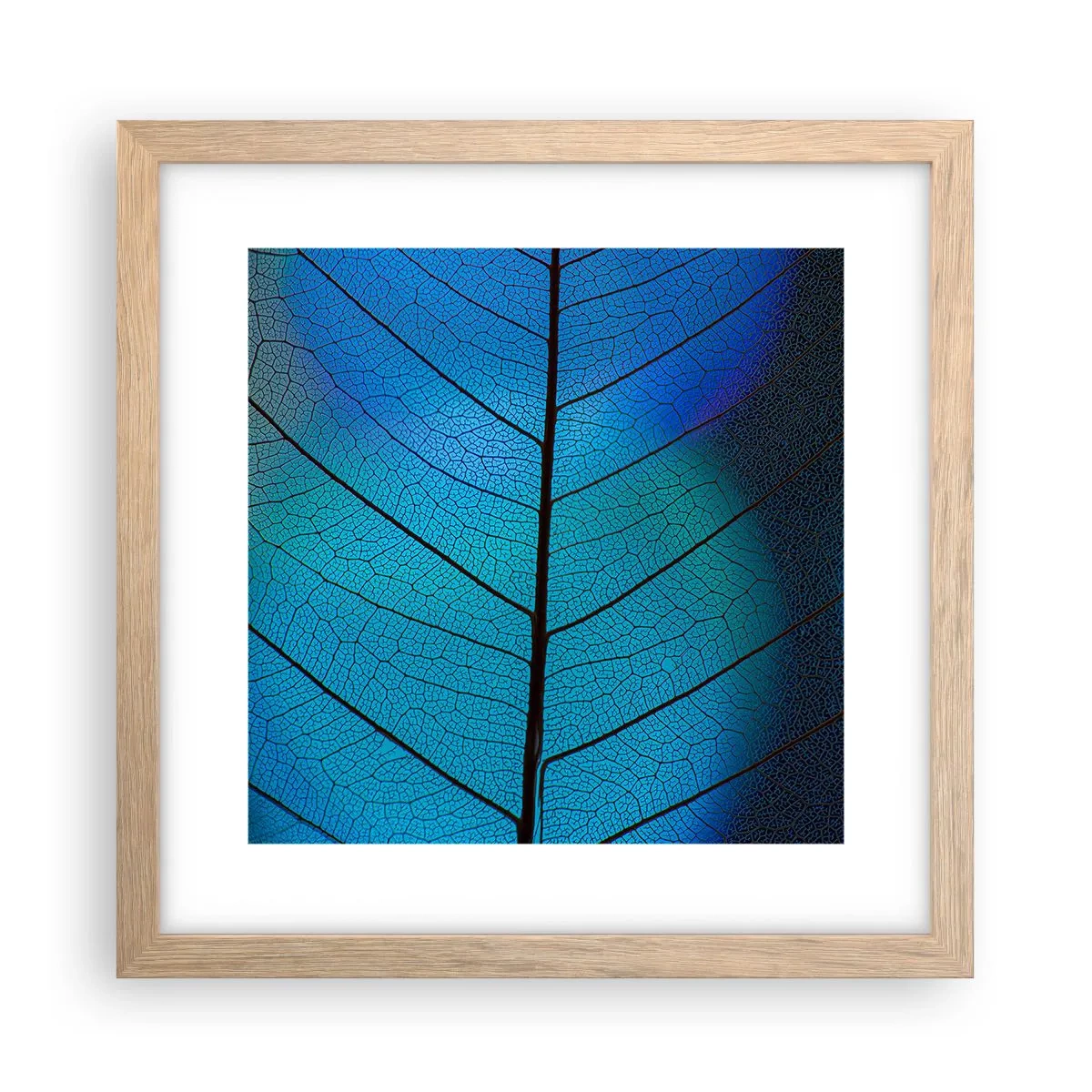 Een poster in een licht eiken lijst - Ingewikkelde constructie - 30x30 cm