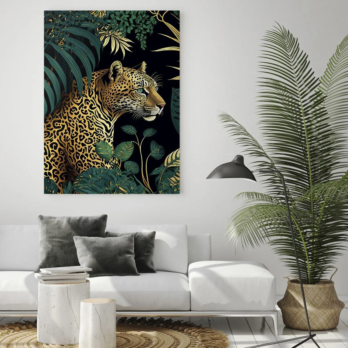 Schilderen op glas - Een gastheer in de jungle - 70x100 cm