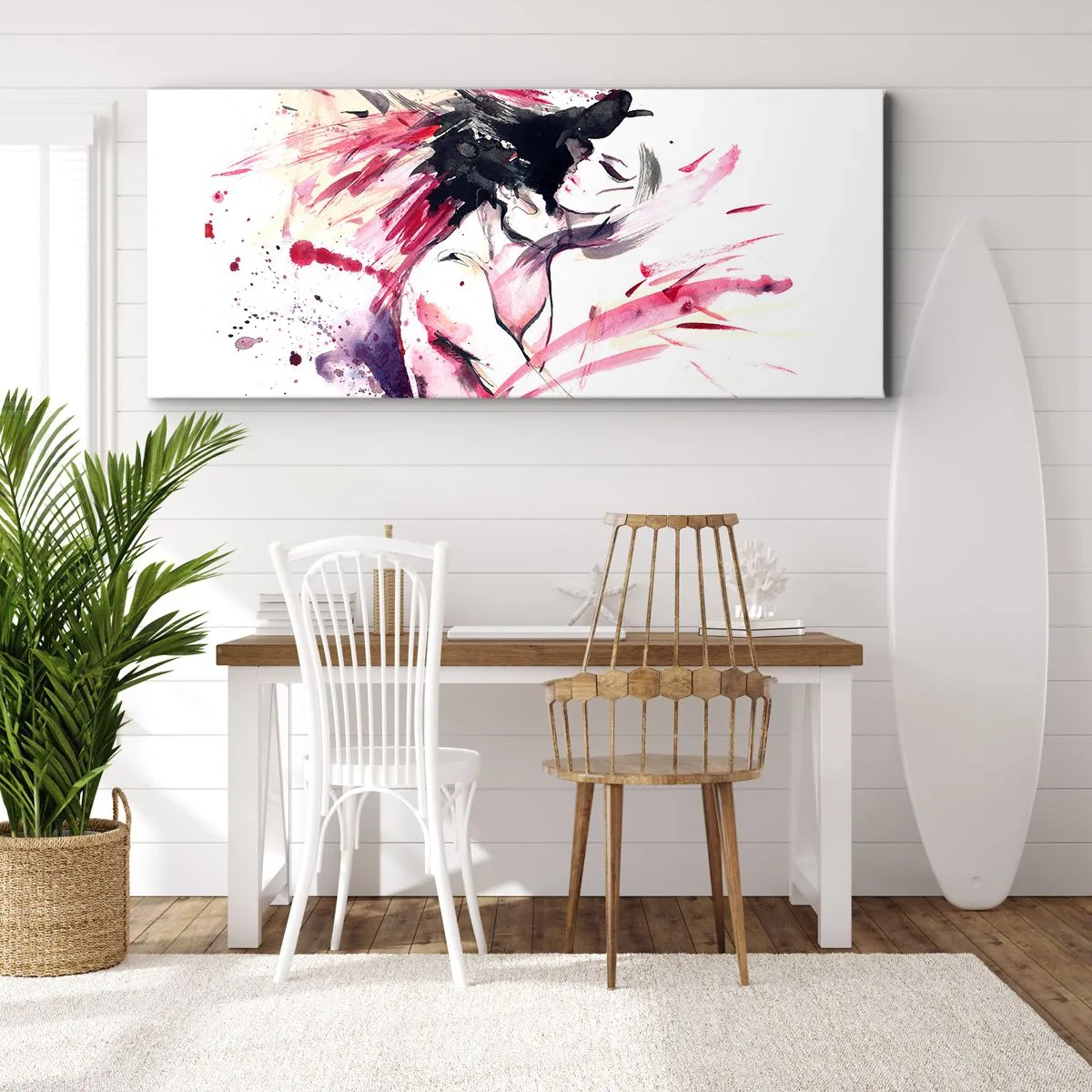 Schilderen op canvas - Een liefdesvervulling - 100x40 cm