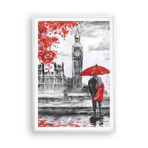 Poster in een witte lijst - Verliefd op Londen - 70x100 cm