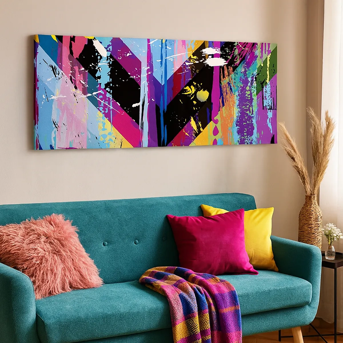 Schilderen op canvas - Van boven naar beneden - 30x30 cm