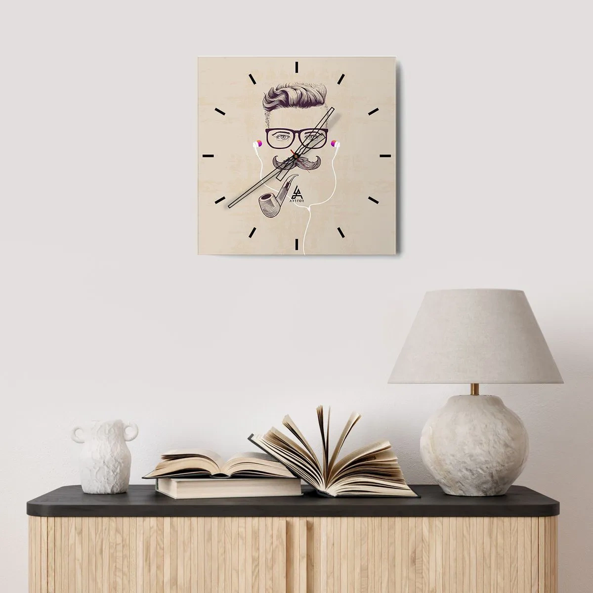 Wandklok - Klok - Een echte man? - 30x30 cm